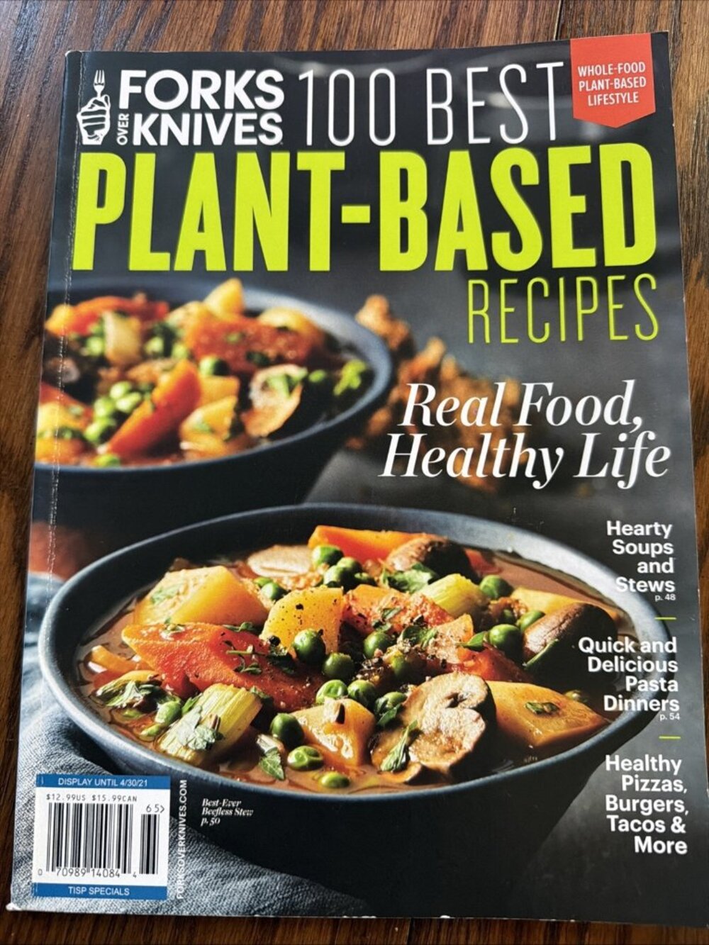 FORKS OVER KNIVES magazine 2021 100 BEST PLANT-BASED RECIPES, REAL FOOD